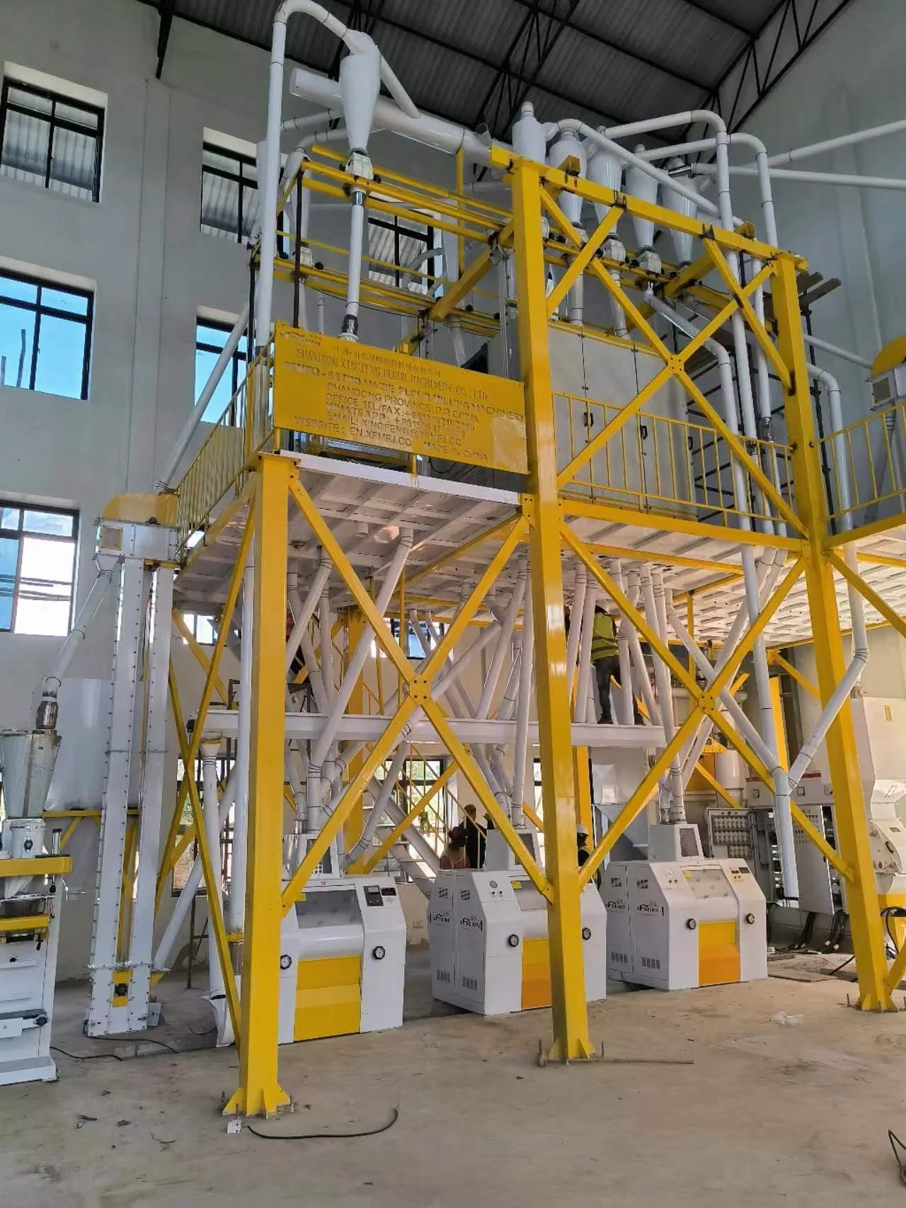 KENYA 30TPD-50TPD Steel Frame Maize Flour Mill Plant