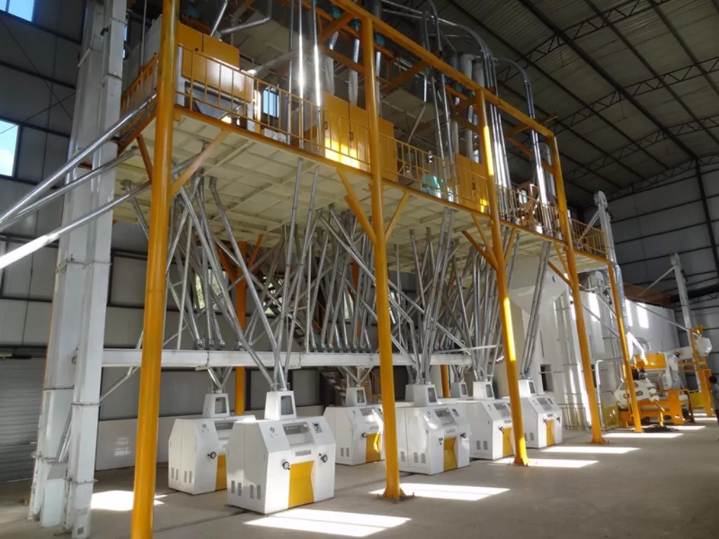 South Korea 100TPD Steel Frame Wheat Flour Mill Plant