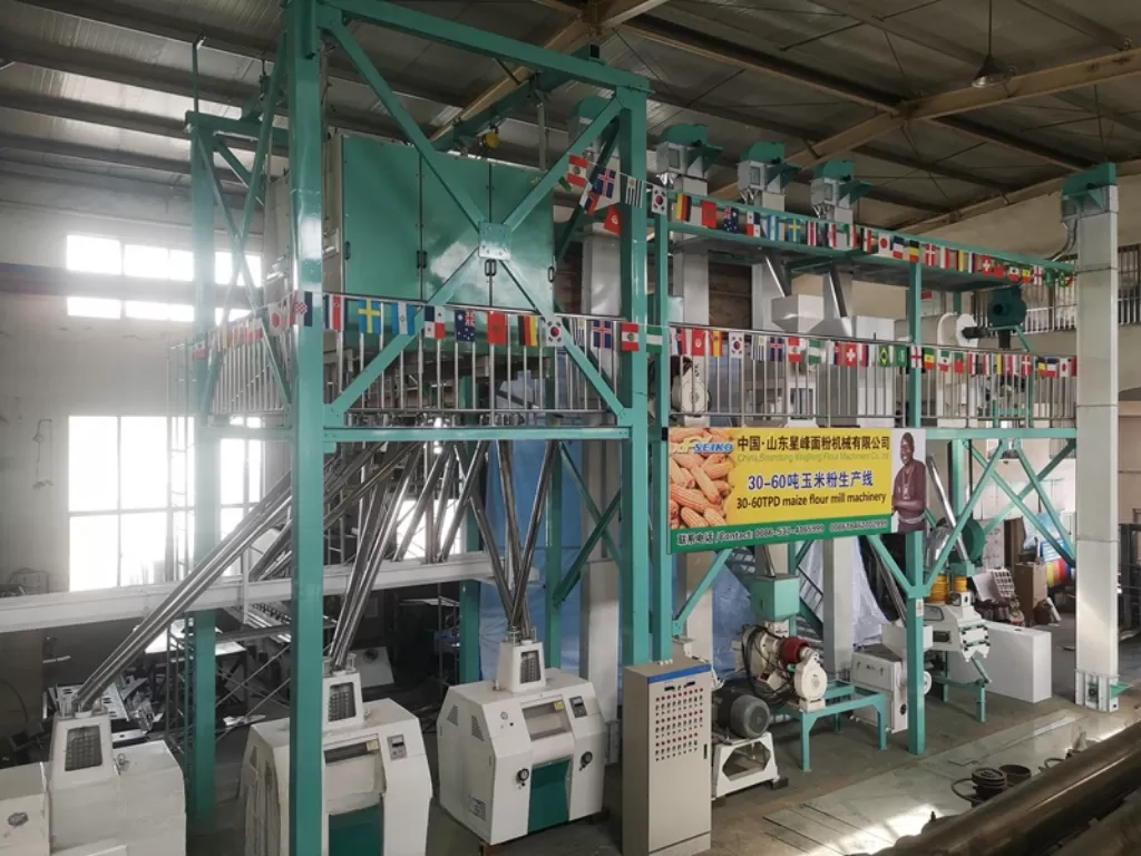 MALAWI 60TPD Steel Frame Maize Flour Mill Plant